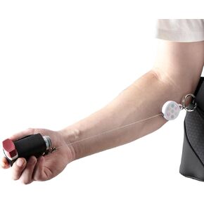 Asthma Inhaler Holder Keychain Retractable Clip PU Leather Portable Travel Handy Holder for Kids and Adults, Inhaler Not Included (Black)