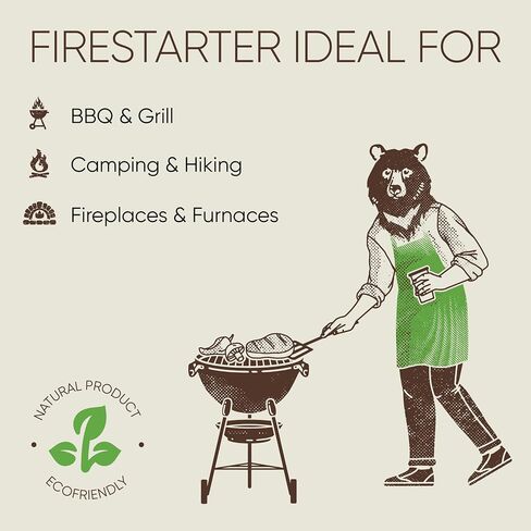 Inflame Fire Starters 400 pcs - Fire Starters for Campfires, Charcoal, BBQ in Kuwait