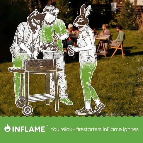 Inflame Fire Starters 400 pcs - Fire Starters for Campfires, Charcoal, BBQ in Kuwait