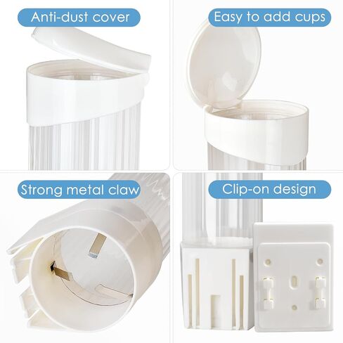 Cup Dispenser Water Dispenser Cup Holder Pull Type Paper Automatic Remover 7oz - 12oz Cone or Flat Bottom Cups for Home Office Hospital (Black, Large) in Saudi Arabia