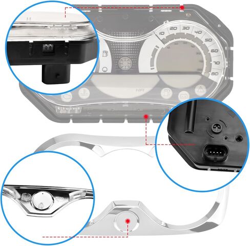 ترقية عداد السرعة LCD Jet Ski المتوافق مع Sea Doo GTX RXP RXT Wake Gauge Cluster 2006-2011 استبدل 278002270، لا يتطلب برمجة in Kuwait
