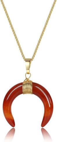 COAI Healing Crystal Moon Necklace for Women in Kuwait