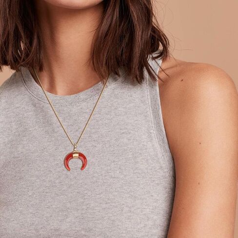 COAI Healing Crystal Moon Necklace for Women in Kuwait