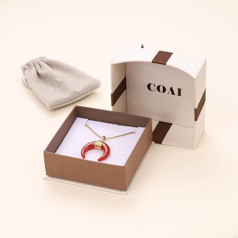 COAI Healing Crystal Moon Necklace for Women in Kuwait