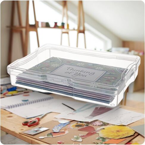 صندوق تخزين الصور البلاستيكي من Jujdlmaker مع 6 قطع مقاس 4×6 حافظات Picutre بالداخل، مثالي للصور والأدوات اليدوية وما إلى ذلك (ملون، صغير) in Kuwait