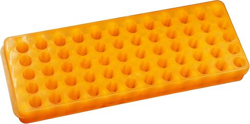 1 Pcs Microcentrifuge Tube Rack for 0.5ml-2ml Centrifugal Pipe, Lab Test Tubes Rack Holder, Double-Sided 60 Holes Plate with Hole Diameter 7.5mm and 11mm (White) in Kuwait