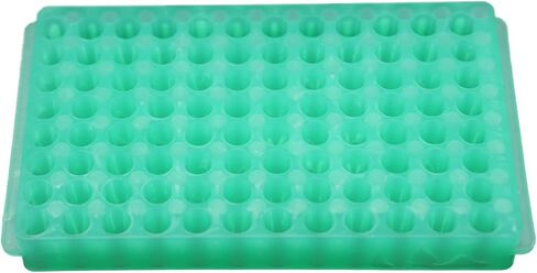 1 Pcs Microcentrifuge Tube Rack for 0.5ml-2ml Centrifugal Pipe, Lab Test Tubes Rack Holder, Double-Sided 60 Holes Plate with Hole Diameter 7.5mm and 11mm (White) in Kuwait