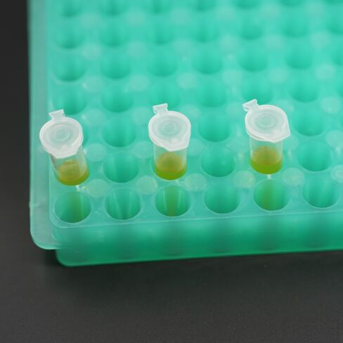1 Pcs Microcentrifuge Tube Rack for 0.5ml-2ml Centrifugal Pipe, Lab Test Tubes Rack Holder, Double-Sided 60 Holes Plate with Hole Diameter 7.5mm and 11mm (White) in Kuwait