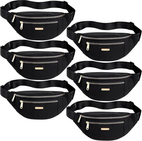 6 Pieces Fanny Pack for Women Men Fashion Waist Bag with Adjustable Strap Waterproof Fanny Packs for Travel Sports Running Hiking, 6 Color in Saudi Arabia