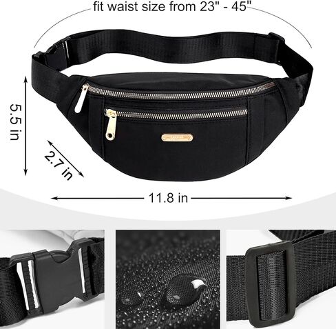 6 Pieces Fanny Pack for Women Men Fashion Waist Bag with Adjustable Strap Waterproof Fanny Packs for Travel Sports Running Hiking, 6 Color in Saudi Arabia