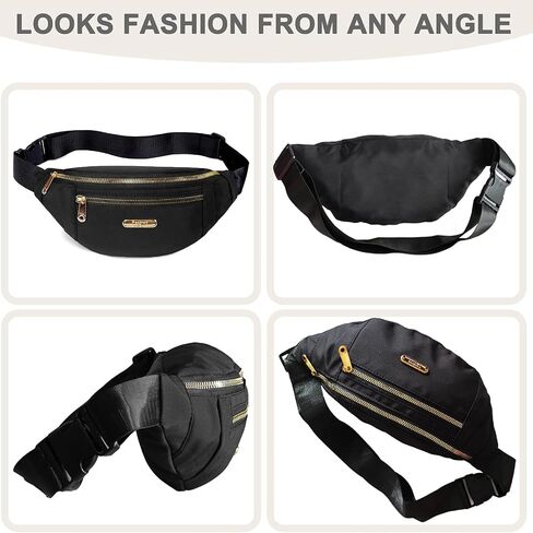 6 Pieces Fanny Pack for Women Men Fashion Waist Bag with Adjustable Strap Waterproof Fanny Packs for Travel Sports Running Hiking, 6 Color in Saudi Arabia