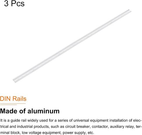 MECCANIXITY DIN Rail Slotted Aluminum Mounting Guide 14 Inch x 1.4 Inch x 0.3 Inch for Equipment Installation Pack of 6 Pcs in Saudi Arabia