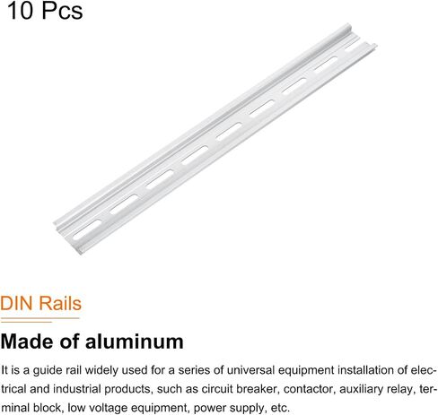 MECCANIXITY DIN Rail Slotted Aluminum Mounting Guide 14 Inch x 1.4 Inch x 0.3 Inch for Equipment Installation Pack of 6 Pcs in Saudi Arabia