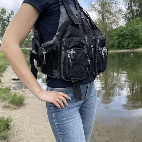 Raprance Fly Fishing Vest Backpack - Adjustable Lightweight and Quick-Dry, with 17 Pocketsfor Trout Bass Saltwate in Kuwait