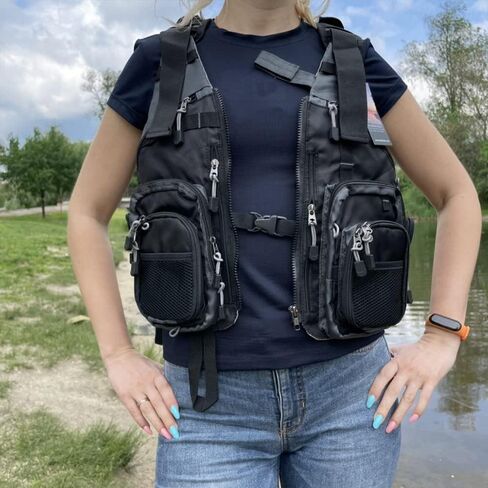 Raprance Fly Fishing Vest Backpack - Adjustable Lightweight and Quick-Dry, with 17 Pocketsfor Trout Bass Saltwate in Kuwait