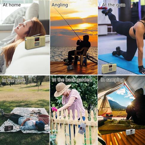 Radios Portable AM FM,Battery Powered Radio,Supports Micro SD Card/USB Flash Drive and Bluetooth MP3 Playback,Dual Speakers and Emergency Flashlight Suitable,for Home and Outdoors in Saudi Arabia