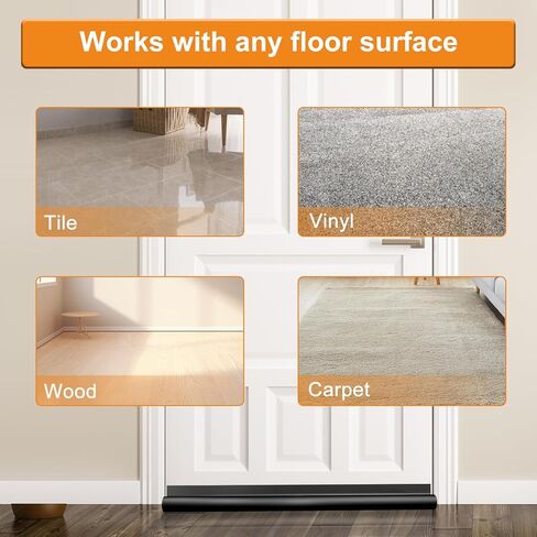 سدادة باب كبيرة لأسفل الأبواب 36 بوصة تحت مسودة الباب، مانع الضوضاء، سدادات فجوة سوداء، واقي مسودة الباب لأسفل الأبواب، قابل للتعديل، باب مزدوج، مانع تسرب النافذة in Kuwait