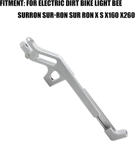 Motorcycle Kickstand Accessories Modified CNC Aluminum Alloy Adjustable Tripod Holder Kickstand Foot Side Support Stand For Dirt Bike Light Bee Surron Sur-Ron Sur Ron X S X160 X260 (Silver) in Saudi Arabia