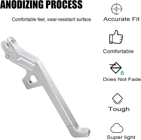Motorcycle Kickstand Accessories Modified CNC Aluminum Alloy Adjustable Tripod Holder Kickstand Foot Side Support Stand For Dirt Bike Light Bee Surron Sur-Ron Sur Ron X S X160 X260 (Silver) in Saudi Arabia