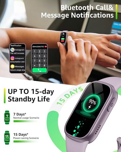 Fitness Tracker (Answer/Dial Call), Smart Watch with 1.47" HD Touch Display, 130+ Sport Modes Activity Tracker with Sleep Monitor, IP68 Waterproof Tracker for Android&iPhone Women Men in Saudi Arabia