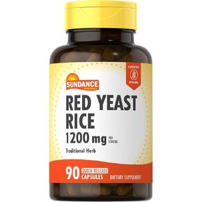 Sundance Red Yeast Rice Capsules | 1200mg | 90 Count | Traditional Herbal Supplement | Non-GMO and Gluten Free Formula