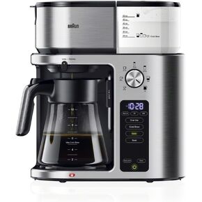 Braun MultiServe Plus 10- Cup Pod Free Drip Coffee Maker, 7 Brew Sizes/Hot & Cold Brew, Stainless steel KF9270SI