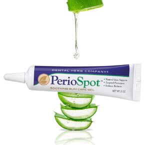 Dental Herb Company - PerioSpot Mouth Sore and Gum Care Gel - Soothes and relieves discomfort from canker sores and gum irritation (.5 oz.)