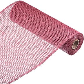 MECCANIXITY PP Burlap Mesh 10 Inch x 5 Yard Wrapping Ribbon for Home Outdoor Wreath Decoration, 1 Roll Olive