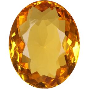REAL-GEMS Translucent Brazilian Yellow Citrine 52.00 Ct Finest Oval Cut Yellow Citrine Loose Gemstone