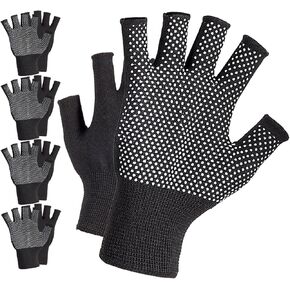 4 Pairs of Fingerless Gloves for Women, Soft and Breathable Workout Gloves for Yoga, Light Weight Lifting, Rowing and Cycling, etc.