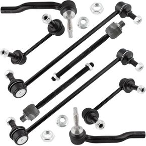 8Pc Suspension Kit Front Outer Tie Rod End + Front Stabilizer Sway Bar Links Rear Sway Bar End Link Fit For Ford Edge 2015-2018, Fusion 2013-2018, For Lincoln MKX 2016-2018, MKZ 2013-2018 in Saudi Arabia