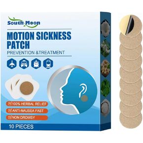 Motion Sickness Patches, 10 Count Sea Sickness Patches Non Drowsy, Motion Sickness Patches for Cruise Airplanes Cars Bus or Train, Fast Acting & 72 Hours Long Last (10 Count (Pack of 1))