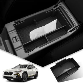 BIBIB0 2024 Crosstrek منظم وحدة التحكم المركزية لعام 2023 2024+ Subaru Crosstrek & 2024 Subaru Impreza Console Trays 2023 Crosstrek إدراج قفاز البليت منظم 2024 Crosstrek طبقات مزدوجة