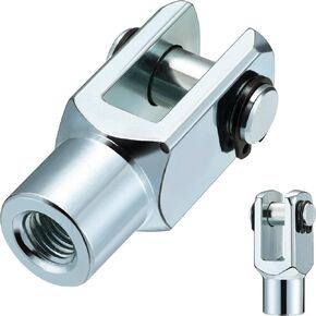 2pcs Air Cylinder Rod Clevis End, M10x1.25 Female Thread Y Connector for Pneumatic Air Cylinder Foot Mounting Work Y-32