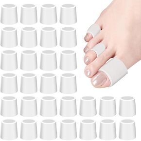30 Count Silicone Toe Sleeves, for Hammer Toe,Stubbed Toe,Corns, Calluses Protect, Pinky Toe, Bunion Blisters, Hammer Toes, Toenails Loss, Pain Relief Pinky Toe Protector