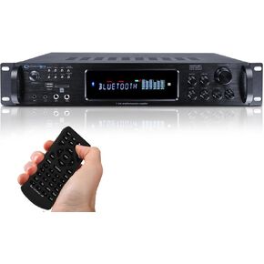 Technical Pro 3500 Watts Digital Hybrid Amplifier, Preamp/Tuner with USB SD Card Inputs, FM Radio, Recorder, Bluetooth, & Remote Control