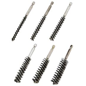 Set of 6 Stainless Steel 6.35mm Head Hosel Brush Cleaning Brushes Tools Accessories (8,10,12,15,17,19mm)