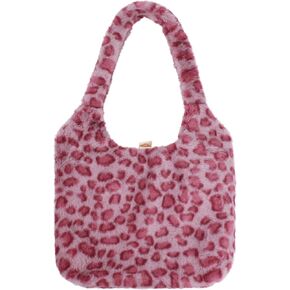 Faux Fur Tote Bag for Women Girl Plush Shoulder Handbags Furry Purse Fluffy Tote Bag for Autumn and Winter
