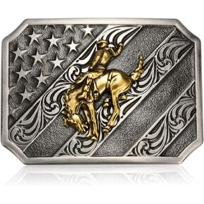 BBOTEN Western Cowboy Belt Buckle for Men Women, Longhorn Bull Prayer Horse Rider Rodeo Belt Buckle, Large Belt Buckles in Kuwait