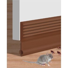 Under Door Draft Stoppers, Brown Door Sweep Door Weather Stripping, Door Draft Stopper for Under Door, Garage Window Blockers, Noise and Cold Air Insulation, 2X39 Inch (Brown, 39inch)