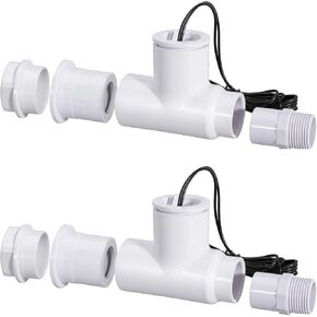 SS1 Float Switch Condensate Overflow Switch with 3/4 Inch Adaptor and 6FT Wire for HVAC Drain Pan Condensate for condensate Overflow Detection (2PCS)