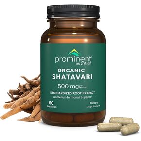 Organic Shatavari Capsules, Hormone Support for Women - 500 mg, 60 Count - Standardized Root Extract Formulated for Women’s Health