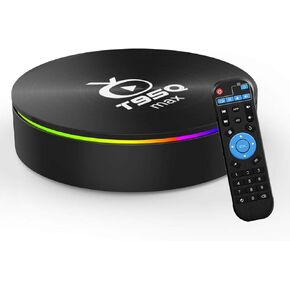 Android 9.0 TV Box 4GB RAM 32GB ROM T95Q Max Android TV Boxes Quad-Core Amlogic S905X3 64bit Support 2.4/5G WiFi/H.265 Bluetooth 4.1 100M LAN