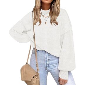 Womens 2023 Fall Sweaters Trendy Long Sleeve Color Block Crew Neck Oversized Sweater Pullover Knit Tops A Purple