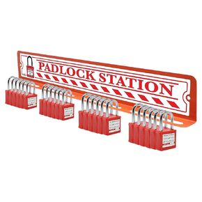 Lockout Tagout Locks Station - Loto Station for Safety Lockout Padlocks, Loto Locks Rack, Includes 24 Lockout Locks Keyed Different - 2 Keys per Safety Padlock