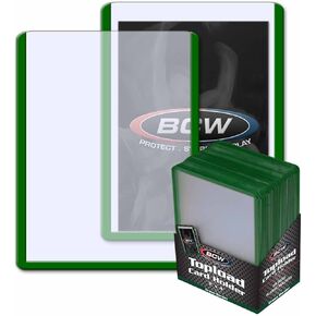 BCW 3x4 Topload Card Holder - White Border | 25 Pack | Premium Quality Rigid PVC Protector for Standard Size Trading Cards | Card Holders for Sports Cards, MTG, Pokemon, and More (White)