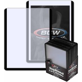 BCW 3x4 Topload Card Holder - White Border | 25 Pack | Premium Quality Rigid PVC Protector for Standard Size Trading Cards | Card Holders for Sports Cards, MTG, Pokemon, and More (White) in Saudi Arabia