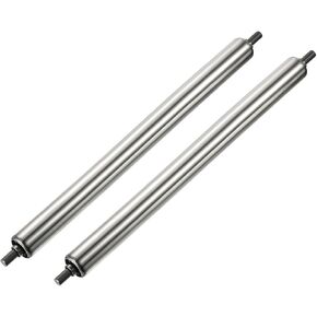 YOKIVE 2 Pcs Conveyor Roller, Stainless Steel Roller Replacement | Smooth Movement, Great for Factories, Warehouses Use (Silver, 1 Inch Dia, 16 Inch Length)