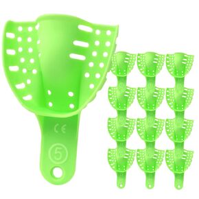 Dental Impression Trays Large Lower, Autoclavable Perforated Impression Tray Set (Bag of 12) #2
