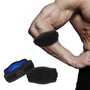 2 Pack Elbow Brace, Tennis Elbow Brace for Men & Women, Adjustable Tennis Elbow Strap with Compression Pad for Tendonitis, Arm, Forearm, Tennis & Golfer's Elbow